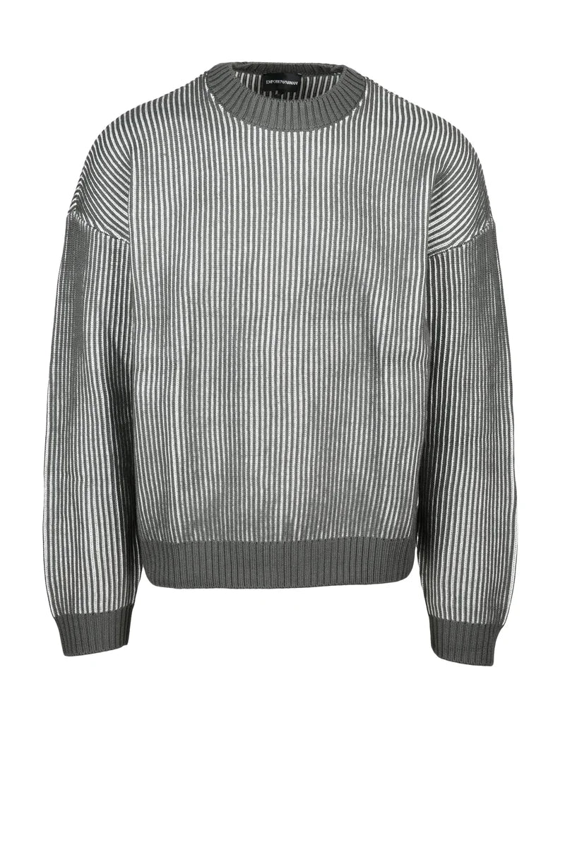 Emporio Armani Virgin Wool and Cotton Sweater - Green