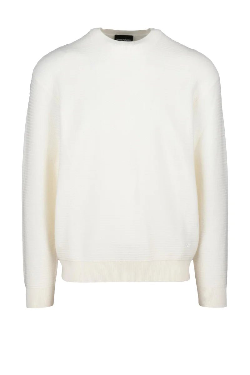 Emporio Armani Maglia in Lana Vergine - Bianco