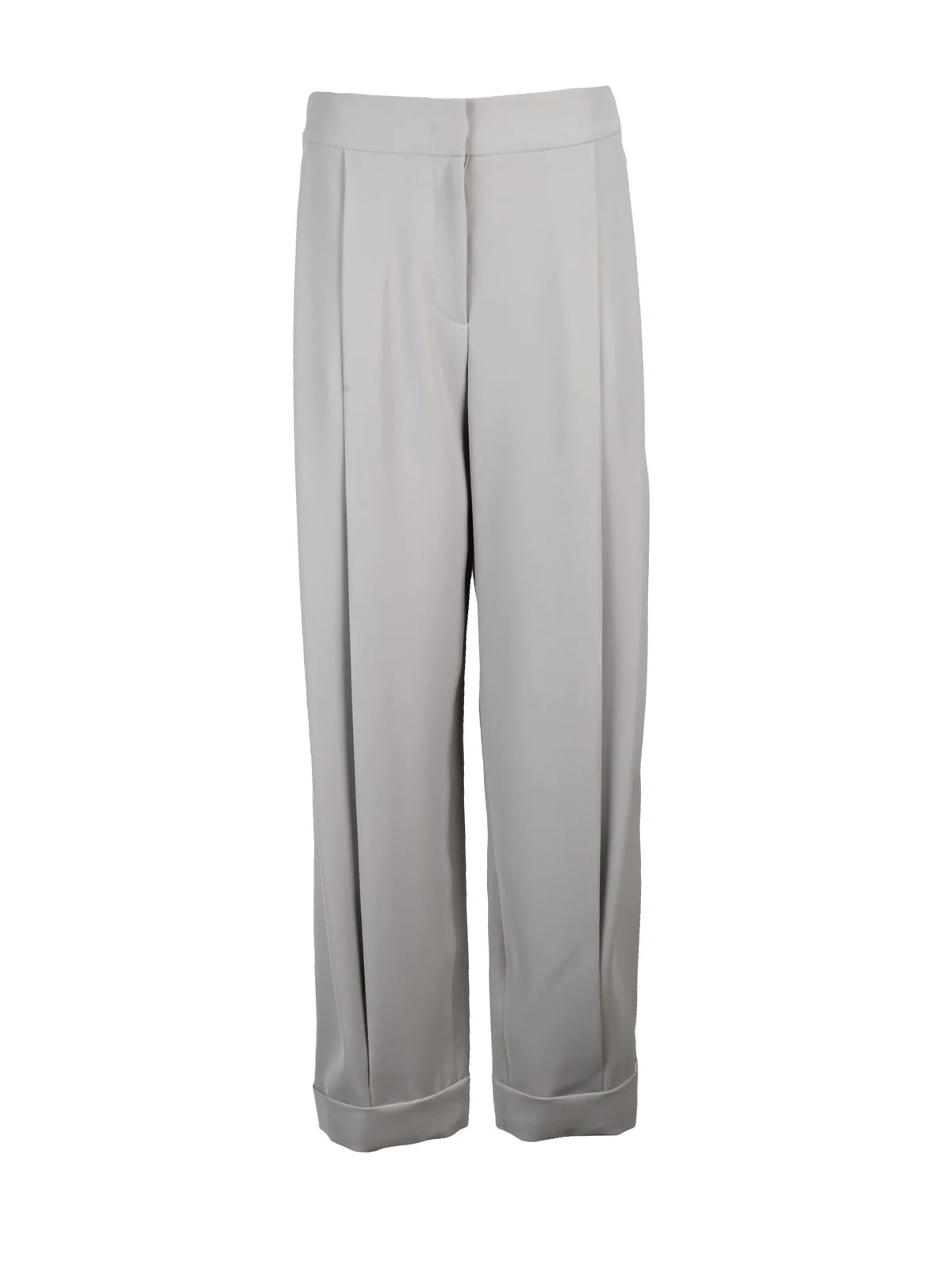 Emporio Armani Pantaloni Vita Alta Pinces - Beige
