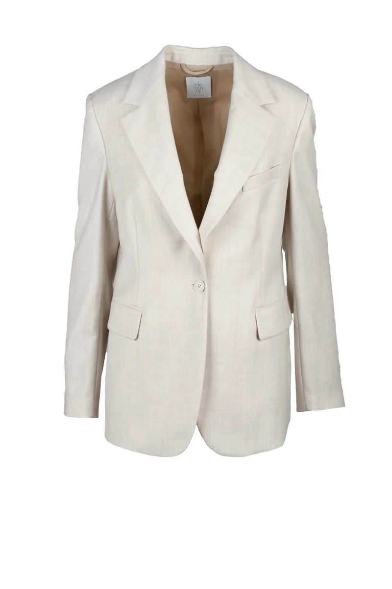 Eleventy Giacca Lamé Lana - Beige