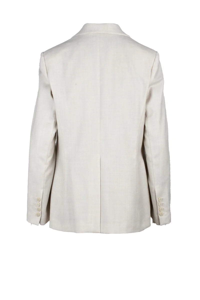 Eleventy Giacca Lamé Lana - Beige