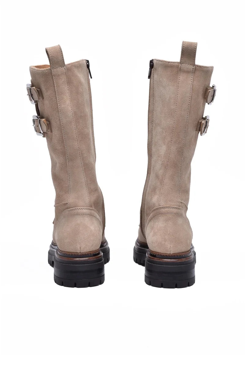 Eleventy Anfibi in Suede - Beige