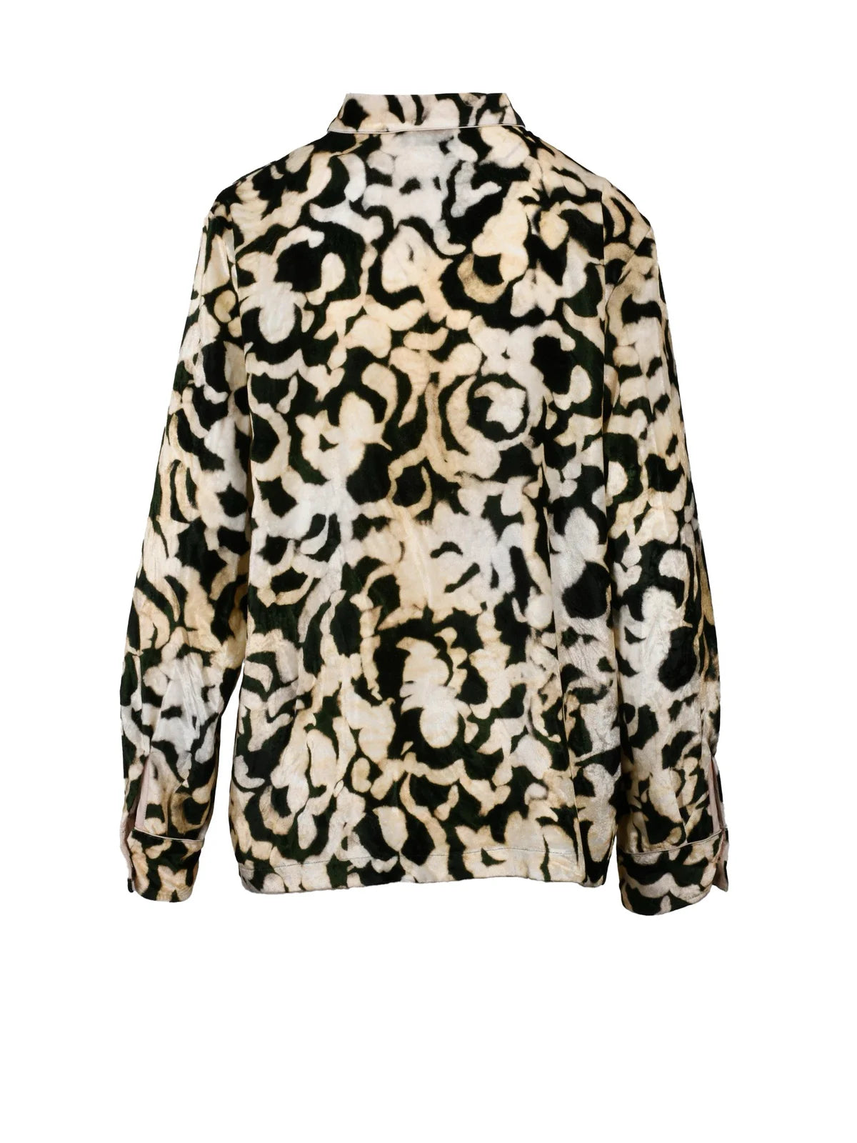 Forte_forte Camicia Velluto Viscosa Poliestere - Beige/Verde