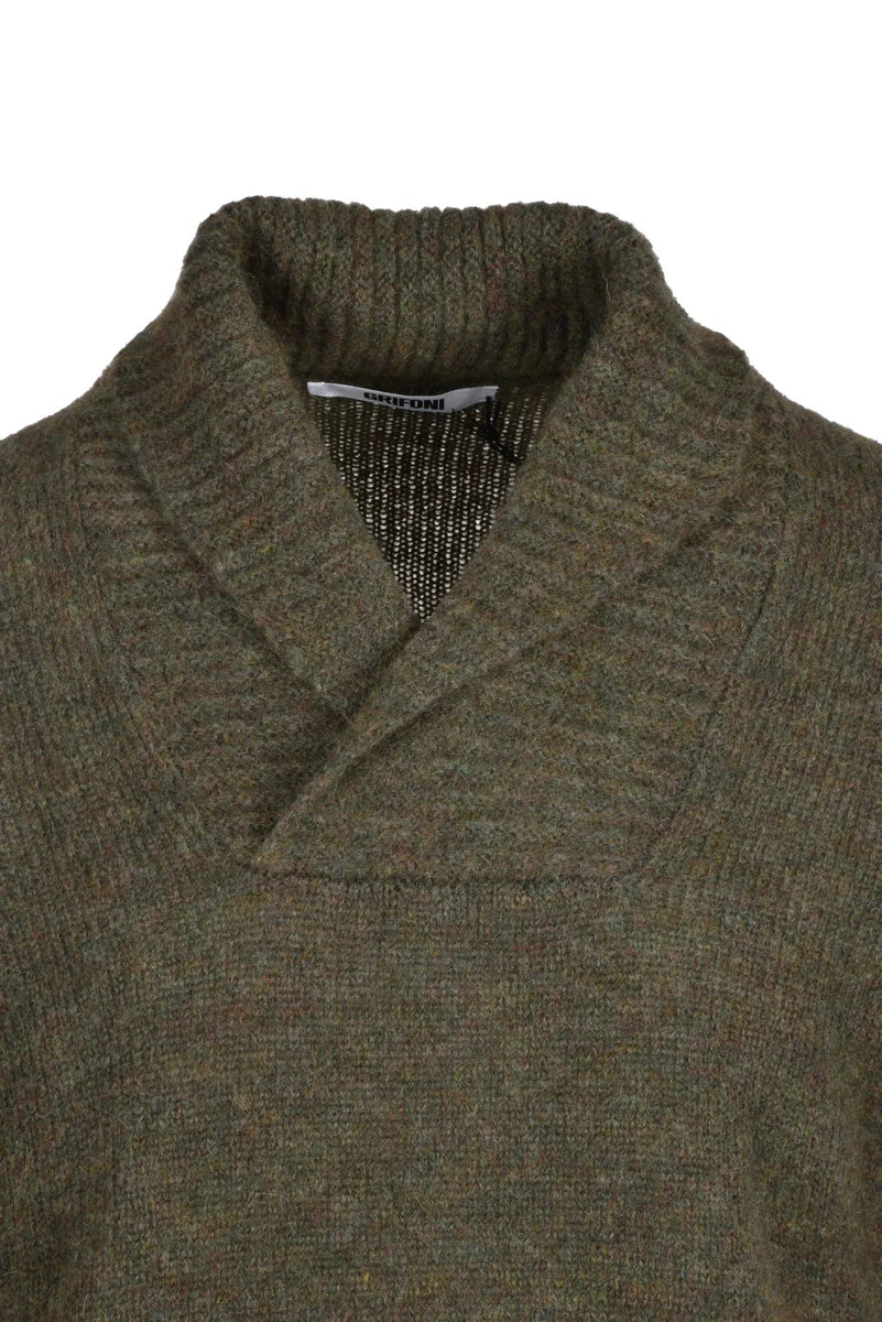 Grifoni Pullover Collo Marinaio Alpaca e Lana - Verde