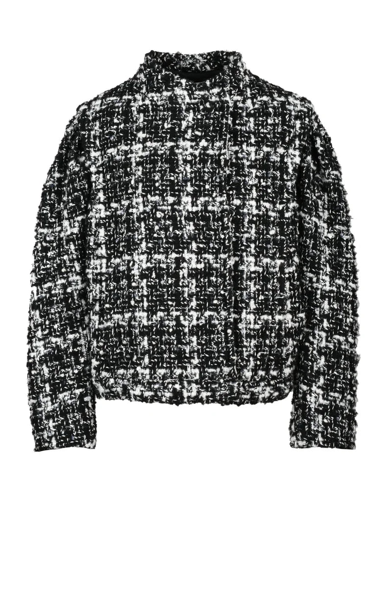 Iro Cappotto Bouclé - Bianco/Nero