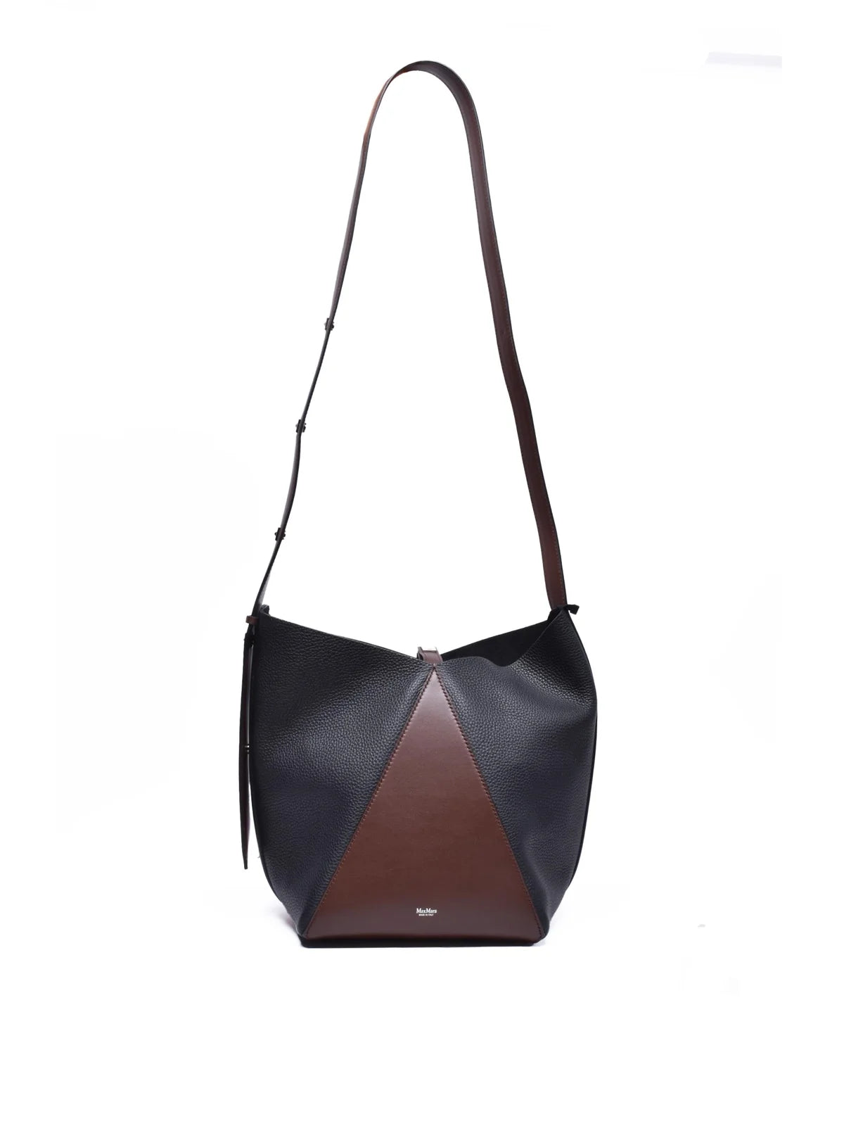 Max Mara Borsa Bucket in Pelle - Black/Brown