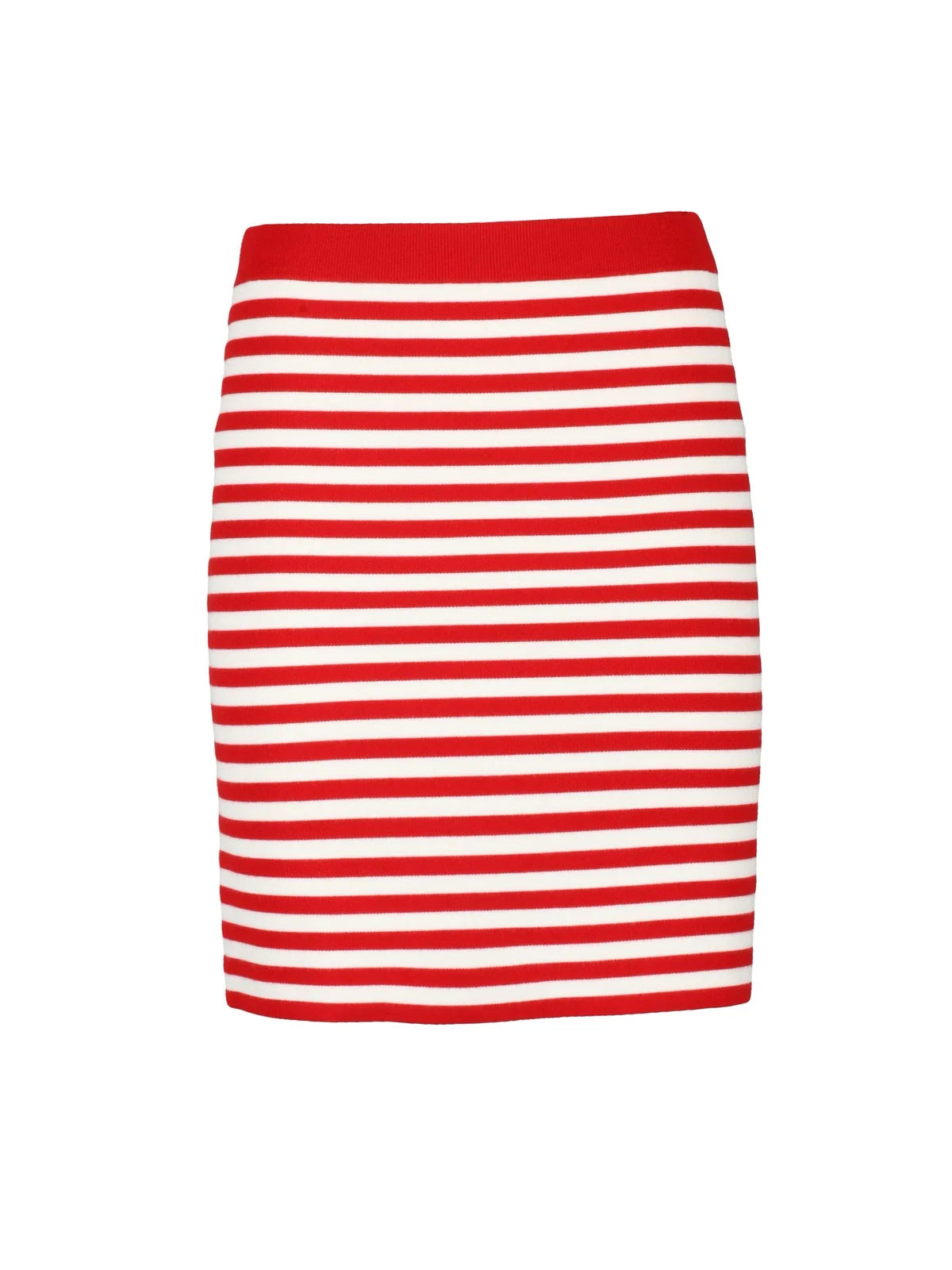 Max Mara Gonna Domizia Maglia - Rosso/Bianco