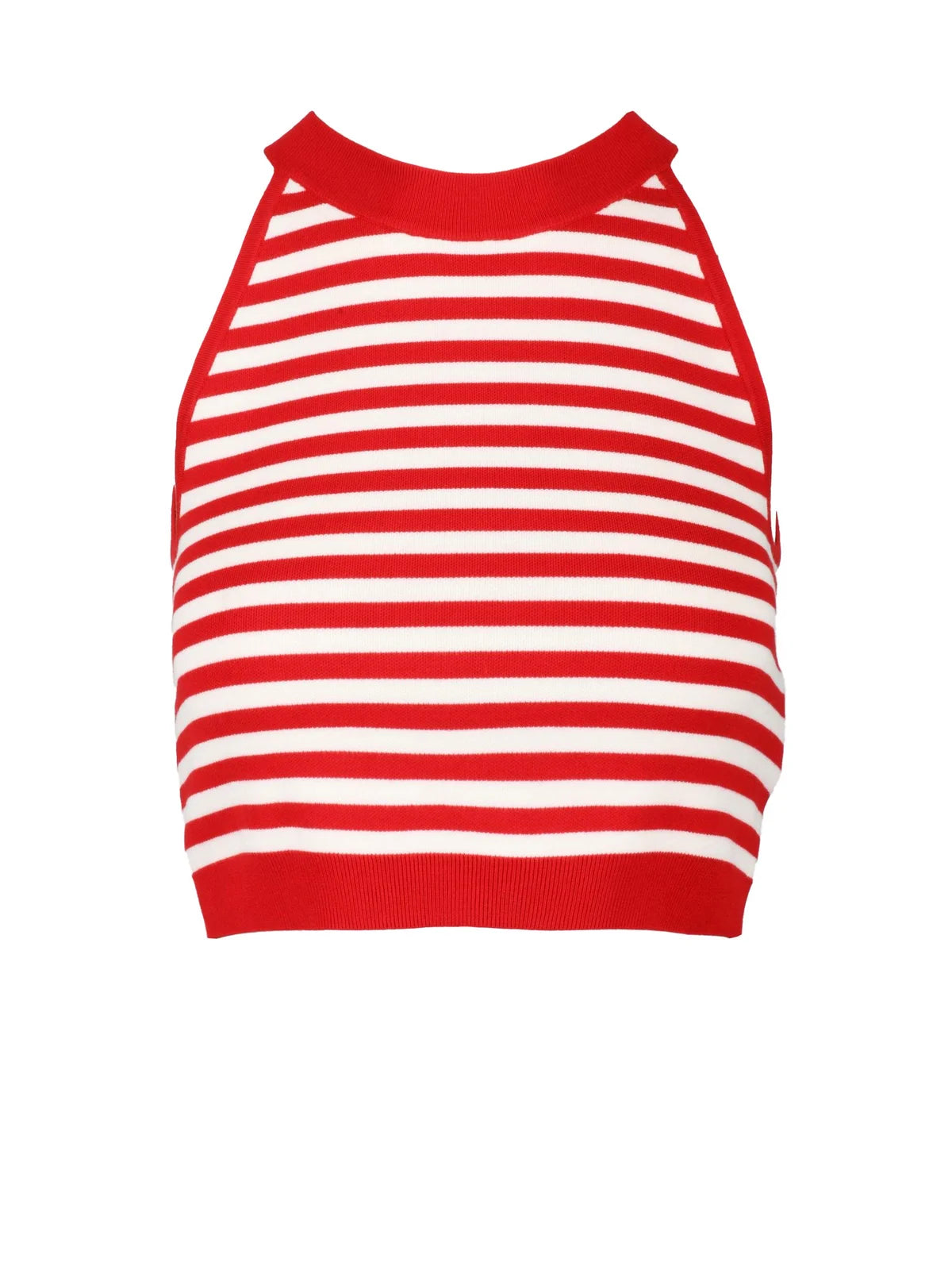 Max Mara Top Tenna Maglia - Bianco/Rosso