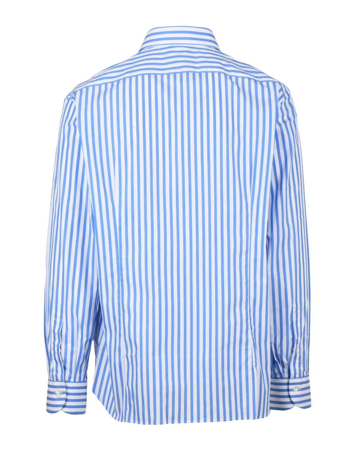 Magenta Camicia Sfiancata - White/Sky Blue