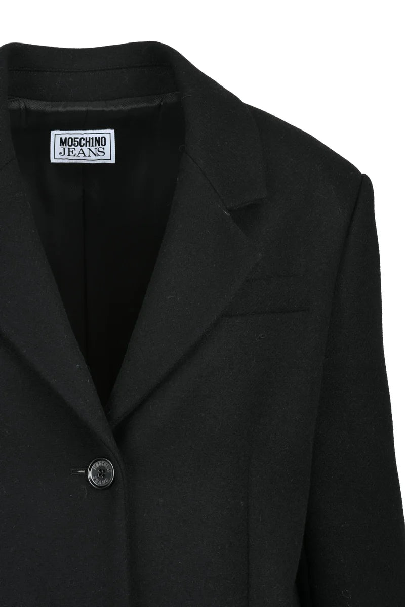 Mo5ch1no Jeans Cappotto Lana Poliammide - Nero