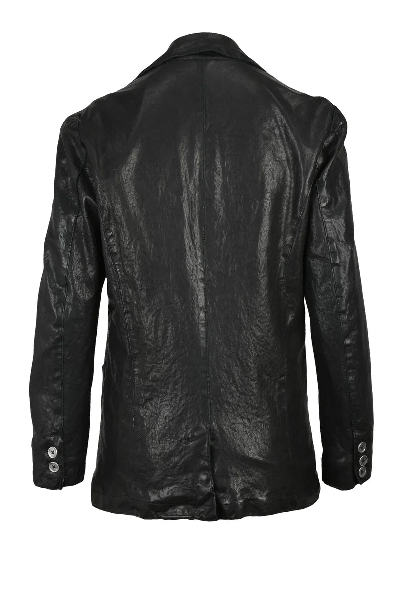 Never Enough Giacca Pelle con Bottoni - Nero