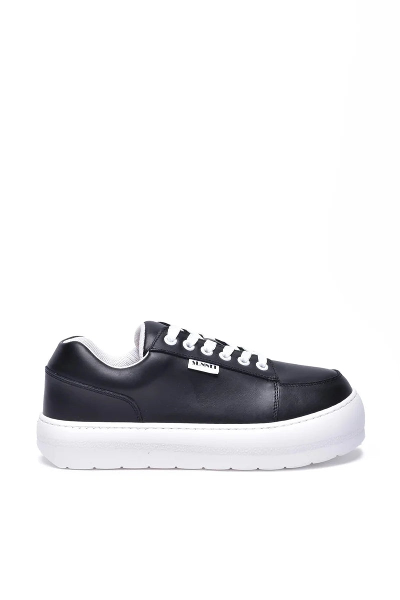 Sunnei Leather Sneaker - Black/White