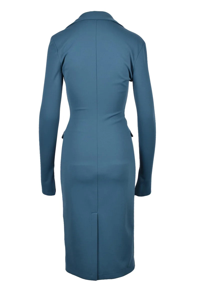 Patrizia Pepe Abito Lungo Stretch - Blu
