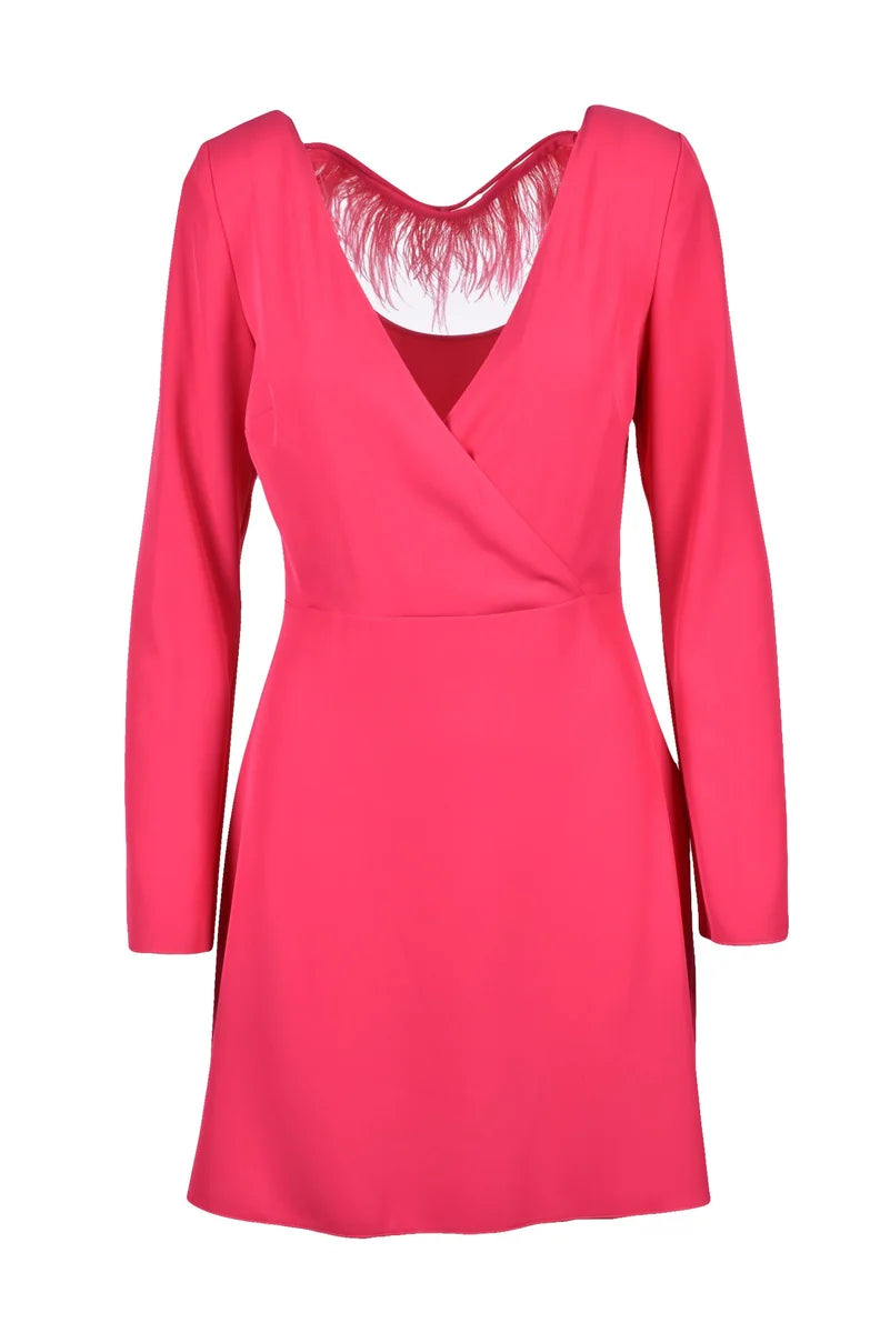 Patrizia Pepe Abito Svasato Cerniera - Fucsia