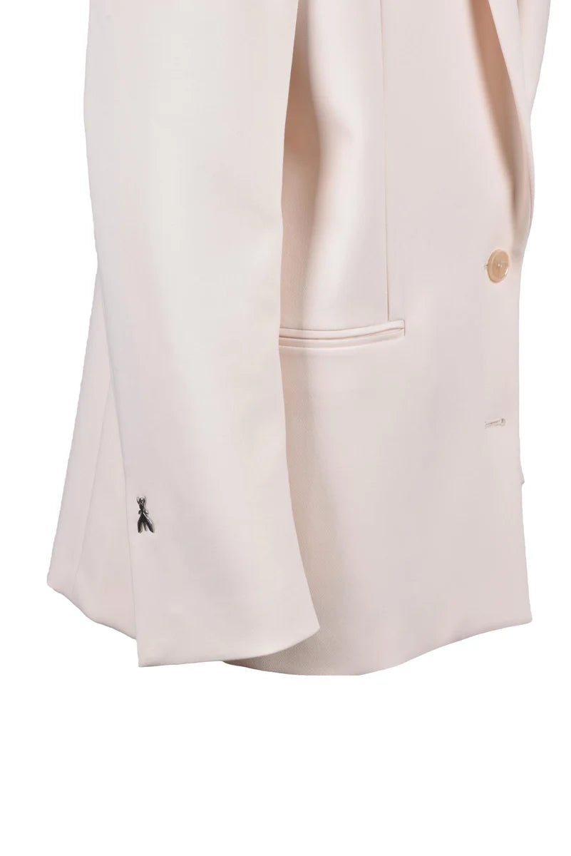 Patrizia Pepe Giacca Lunga Foderata - Cream