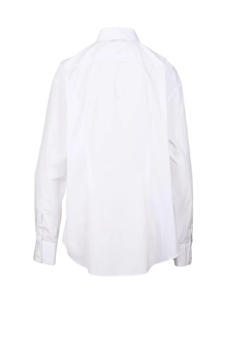 Prada Camicia Over Cotone - Bianco