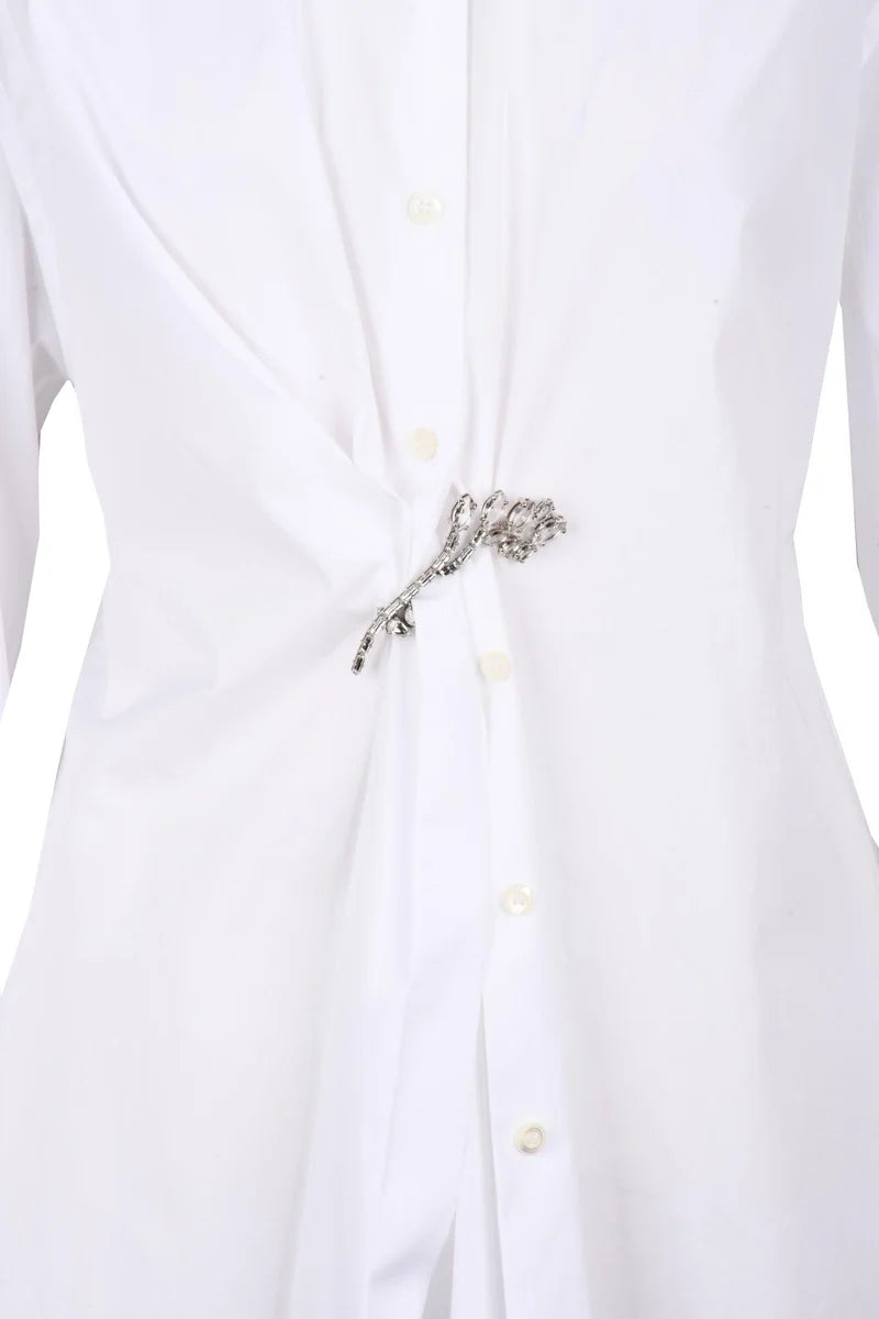Prada Camicia Over Cotone - Bianco