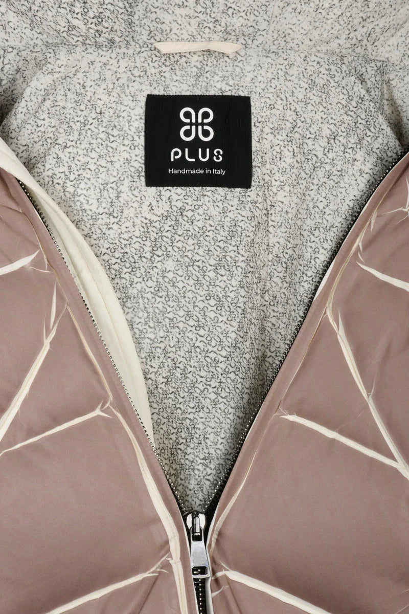 Plus Piumino Patty con Zip - Beige