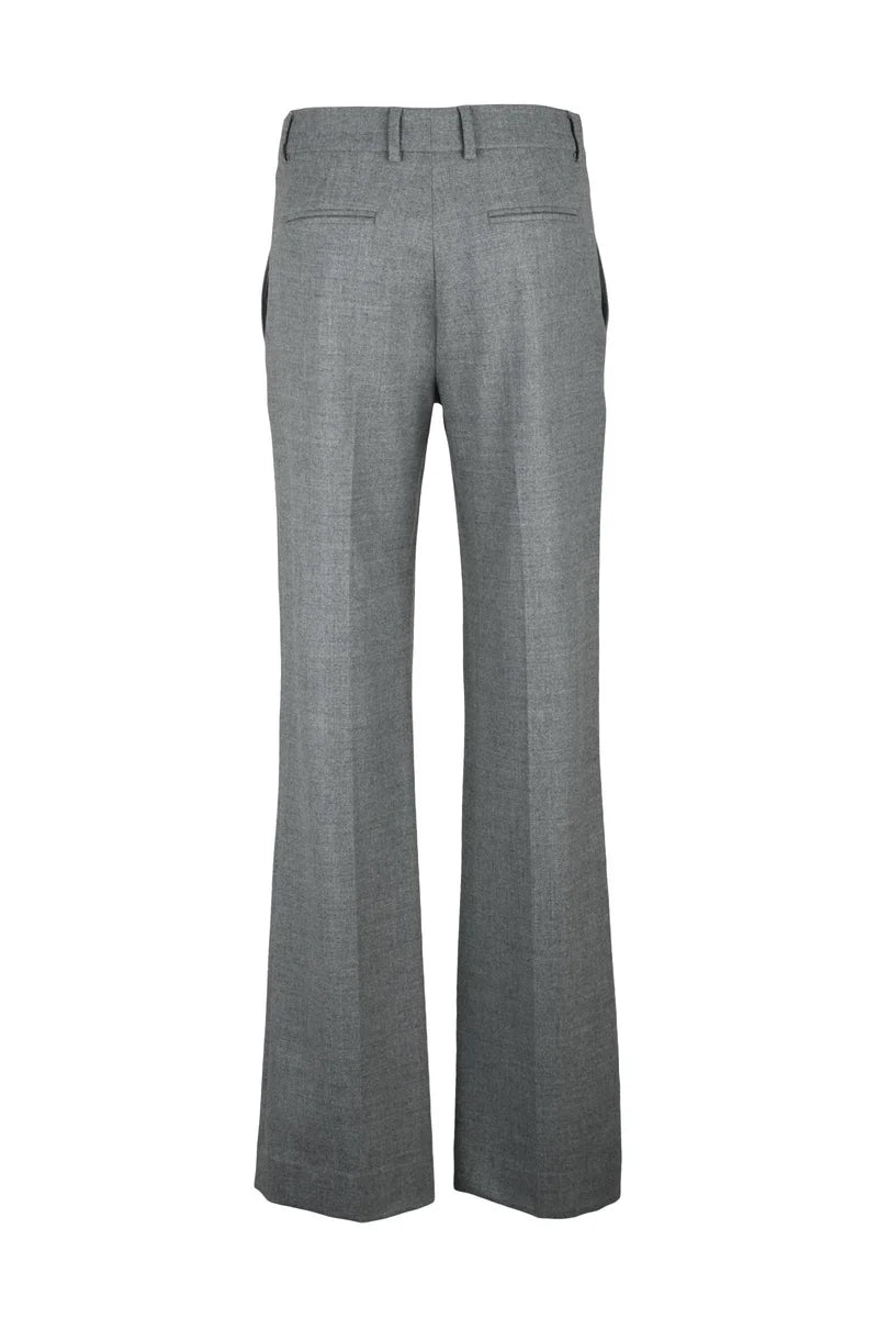 Ql2 Pantalone Dritto Lana Vergine - Grigio