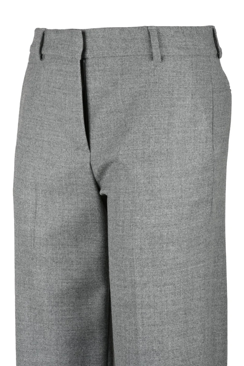 Ql2 Pantalone Dritto Lana Vergine - Grigio