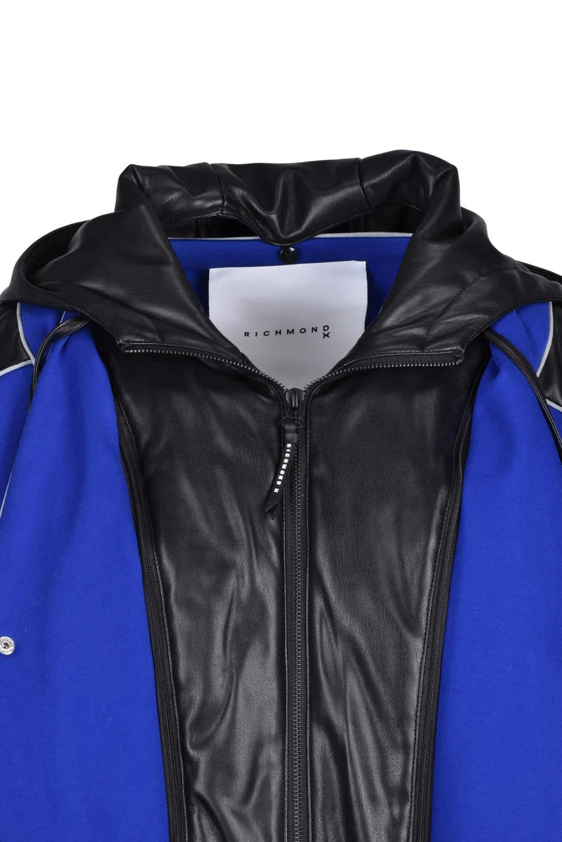 Richmond X Giubbotto Viscosa/Nylon - Nero/Blu