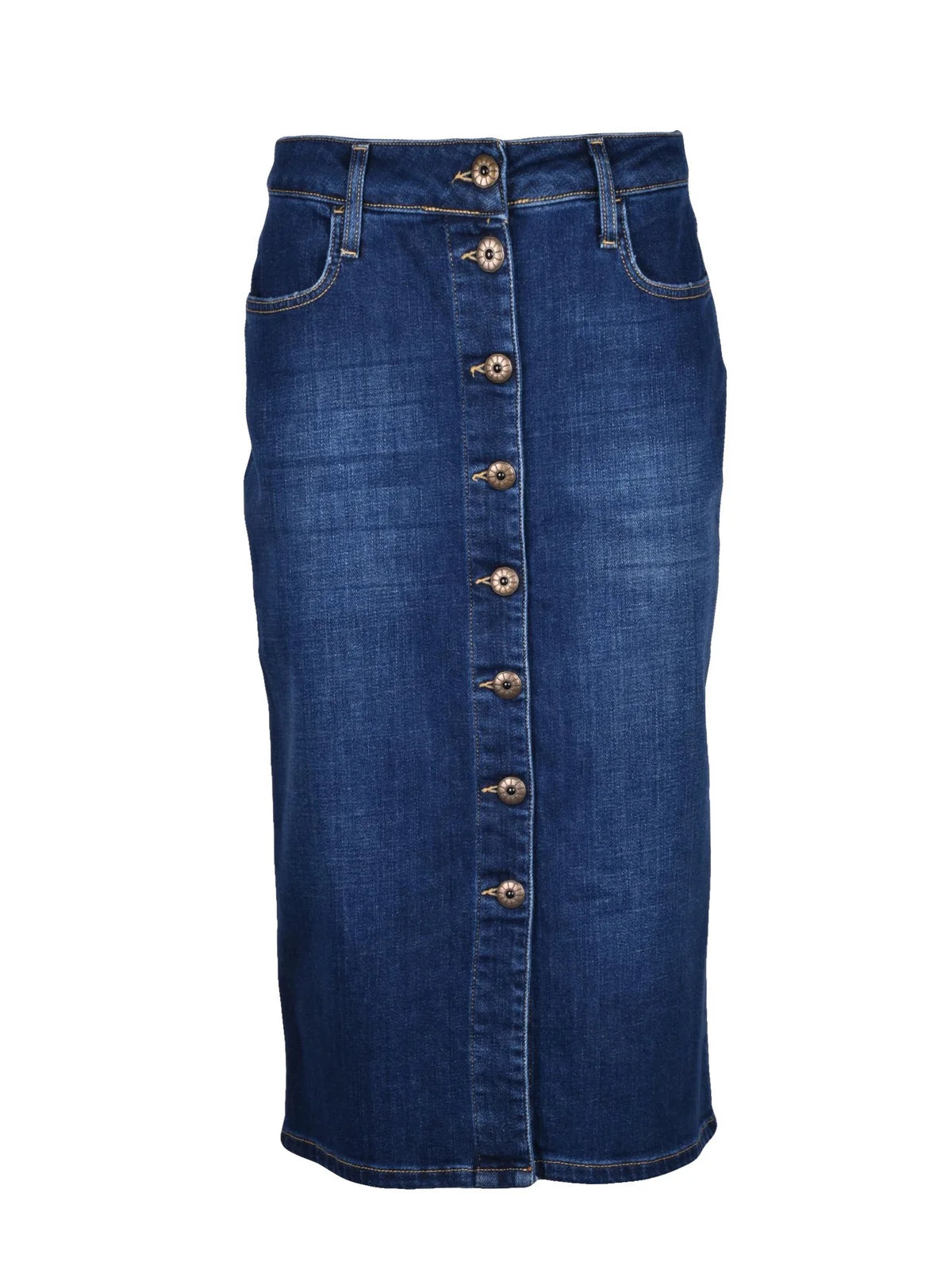 Shaft Gonna Longuette Denim - Blu