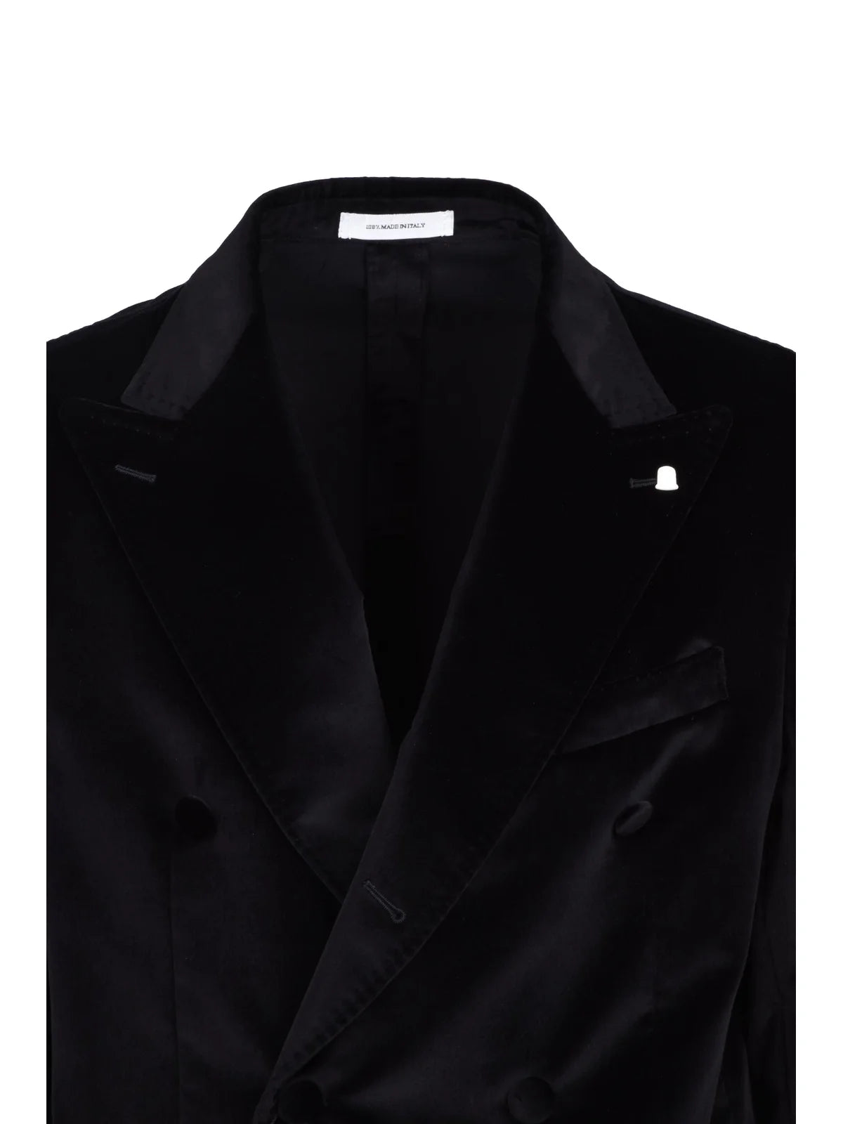 Sartoria Latorre Giacca Velluto Doppiopetto - Nero