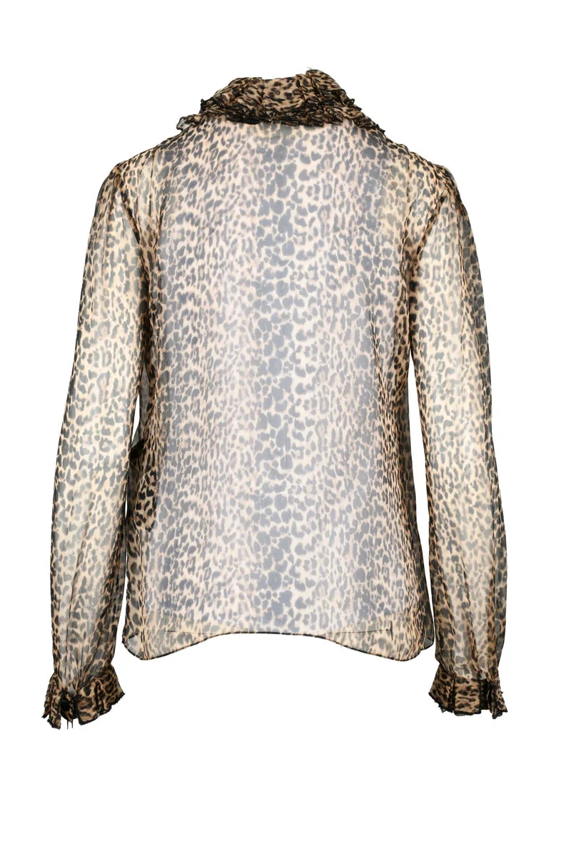 Saint Laurent Women's Silk Shirt - Beige