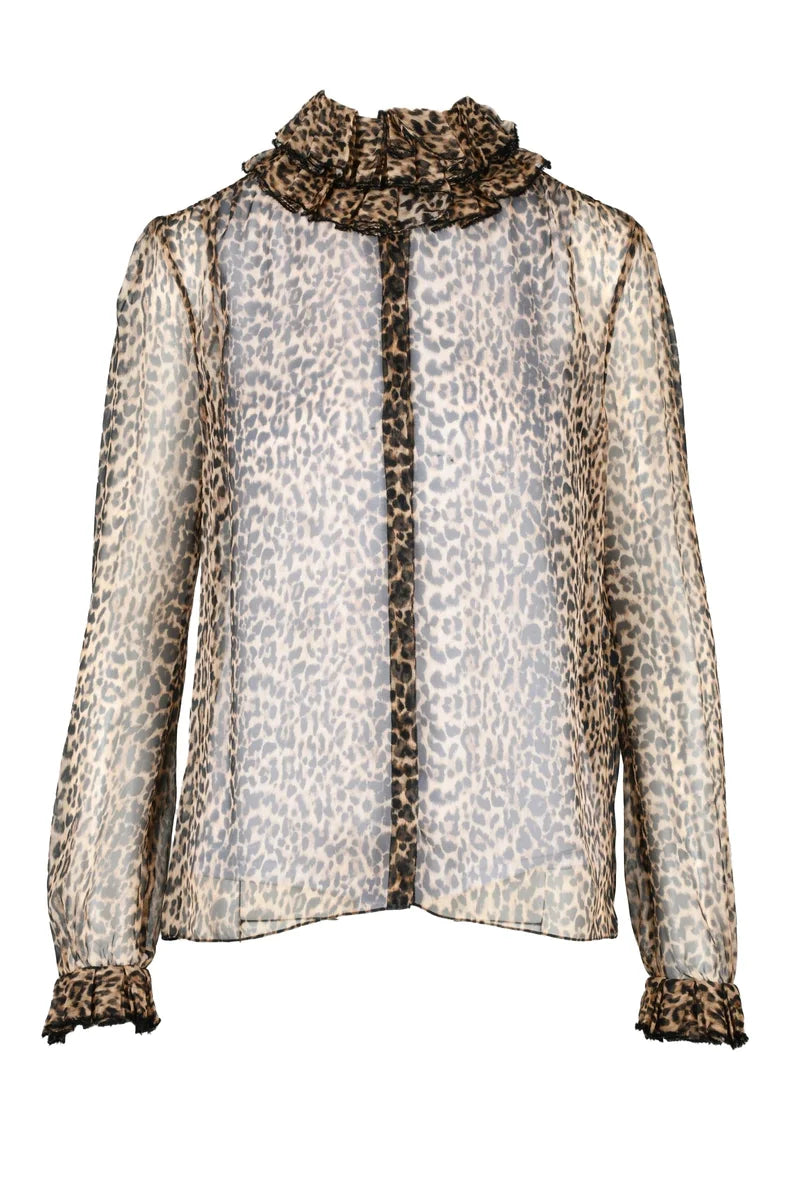 Saint Laurent Women's Silk Shirt - Beige