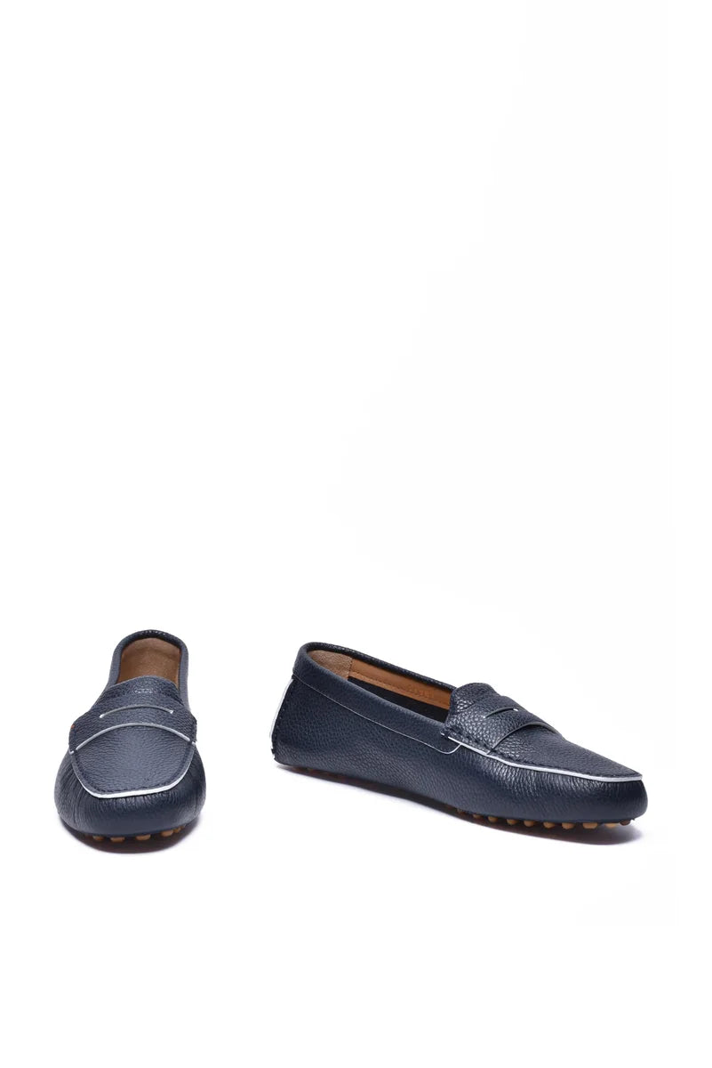 Santoni Mocassino Martellato - Blu