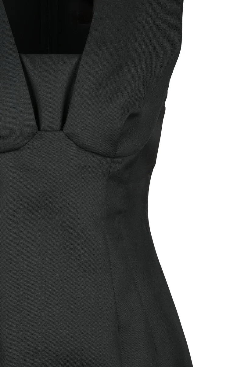 Sportmax Maglia Ghisa con Cerniera Posteriore - Nero