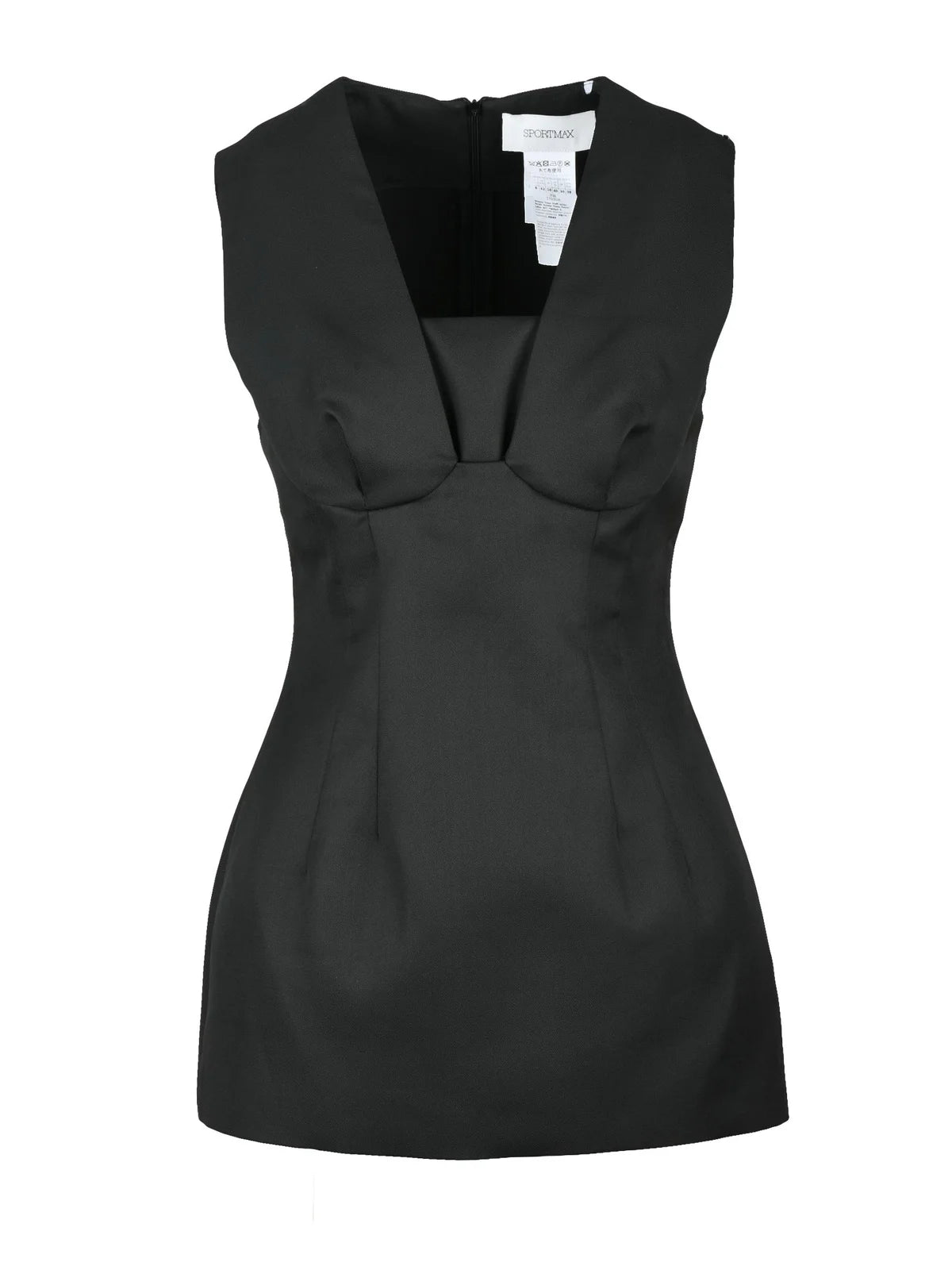 Sportmax Top with Back Zip - Black