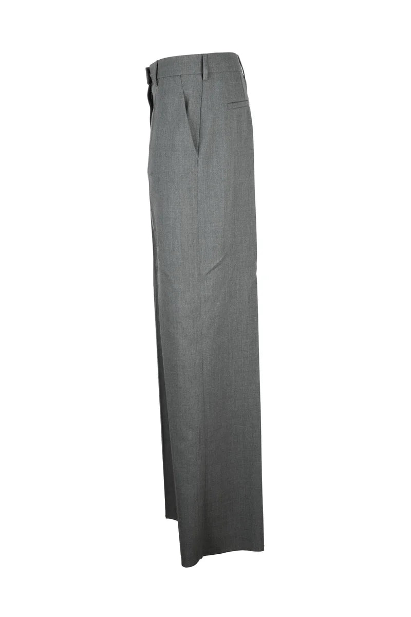 Valentino Pantaloni Lana Vergine - Grigio