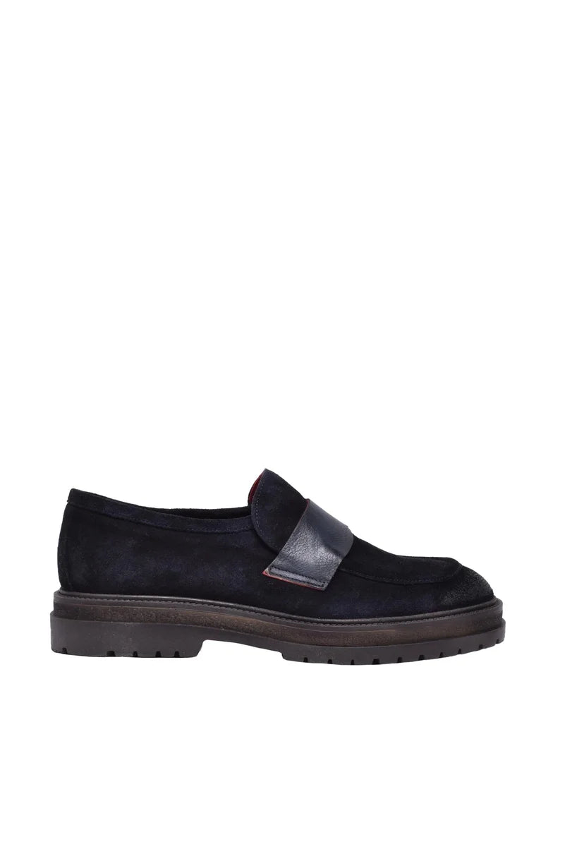 Wow Made In Italy Mocassino Suede - Blu
