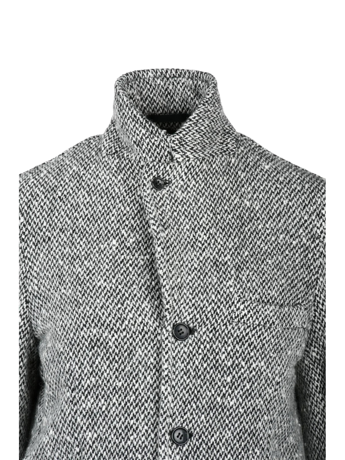 Black Comme Des Garçons Cappotto Donna - Nero/Bianco