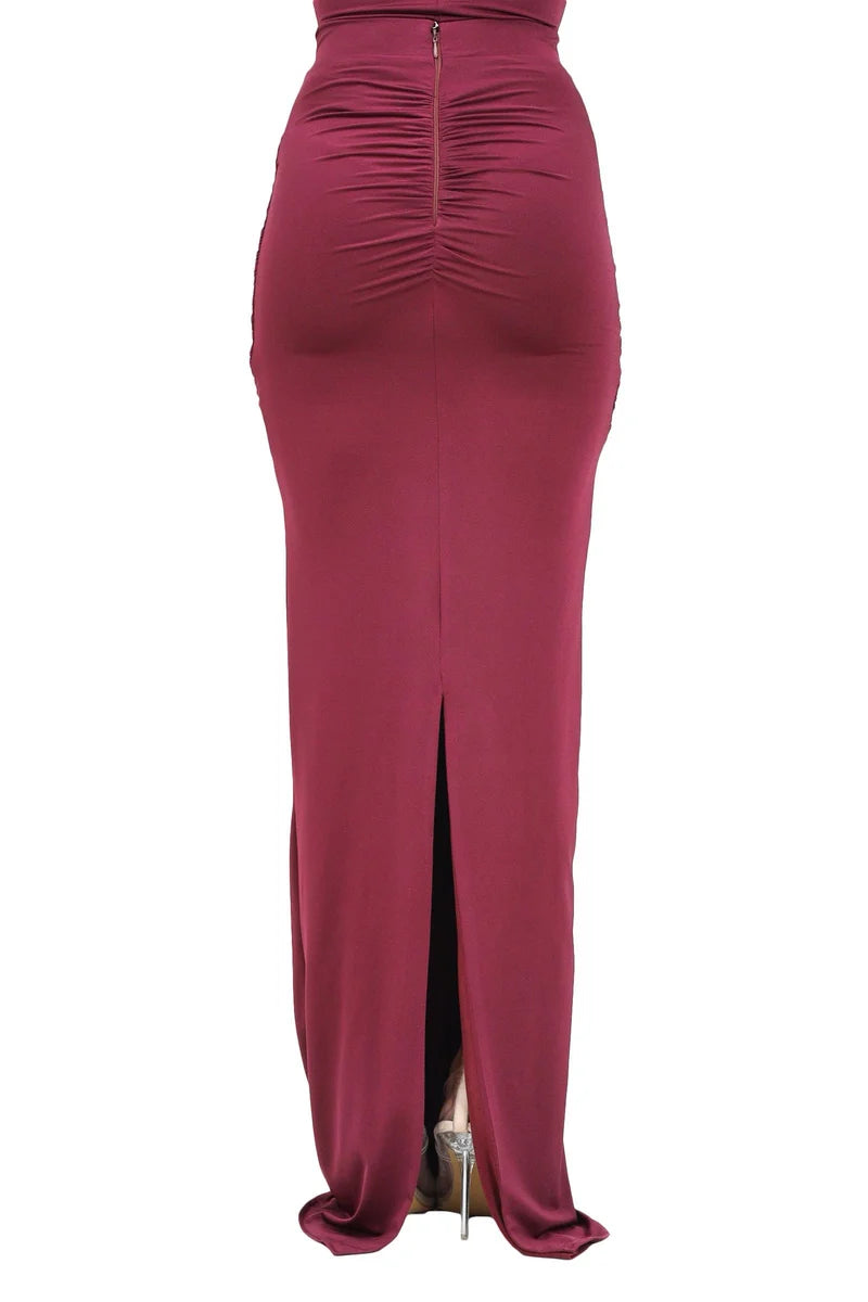 Santas* Gonna Lycra Arricciata - Rosso