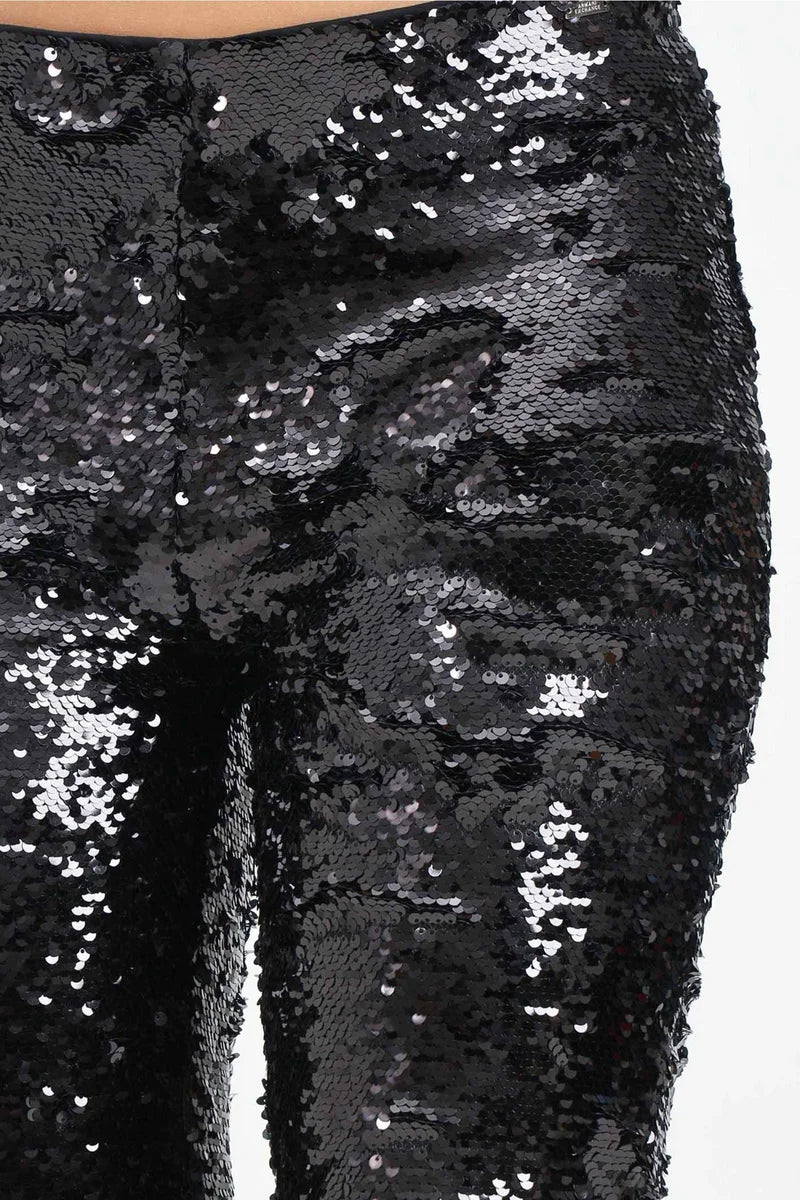 Armani Exchange Tuta Paillettes - Nero