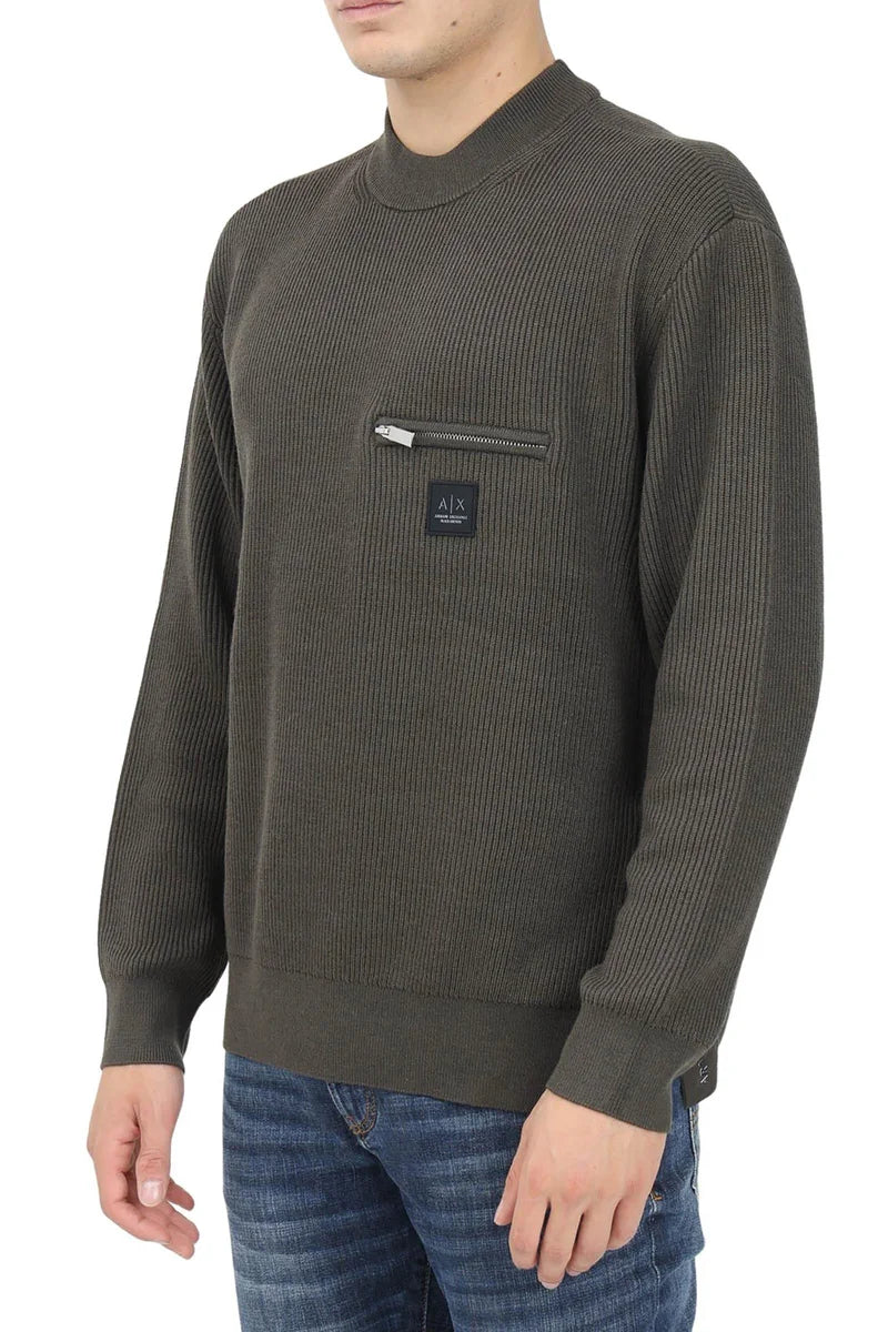 Armani Exchange Maglione Uomo Girocollo - Verde