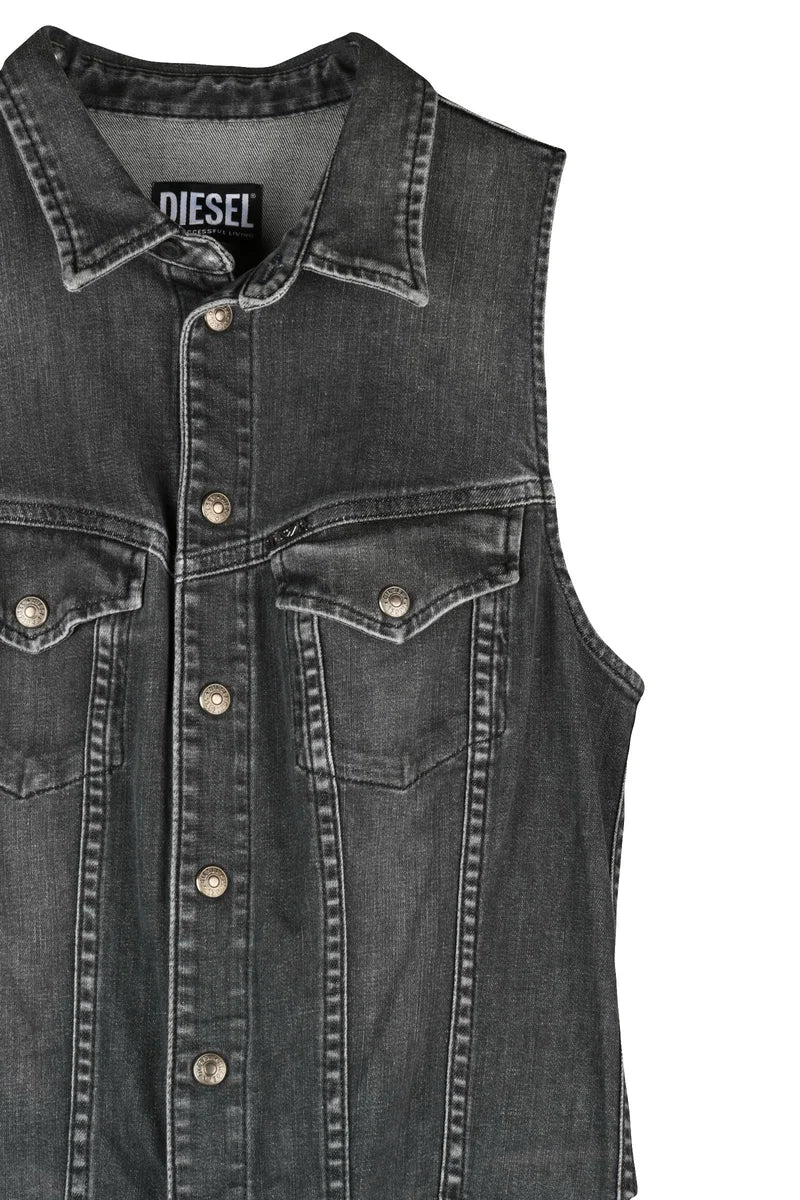 Diesel Tuta Intera Denim Aderente - Grigio