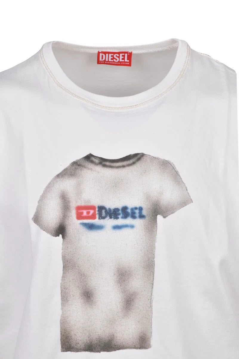 Diesel T-shirt Cotone - Bianco