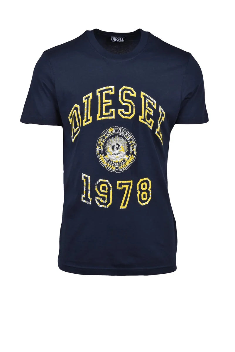 Diesel T-shirt Uomo - Blu/Giallo
