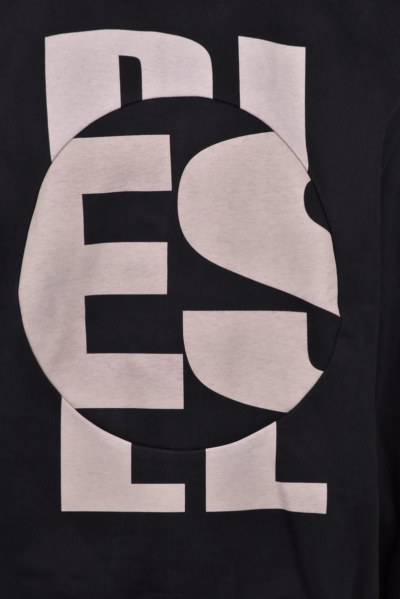 Diesel Felpa Nera/Beige con Cappuccio
