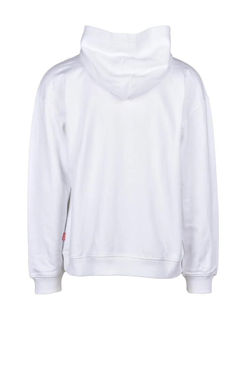 Diesel Felpa Bianca con Cappuccio
