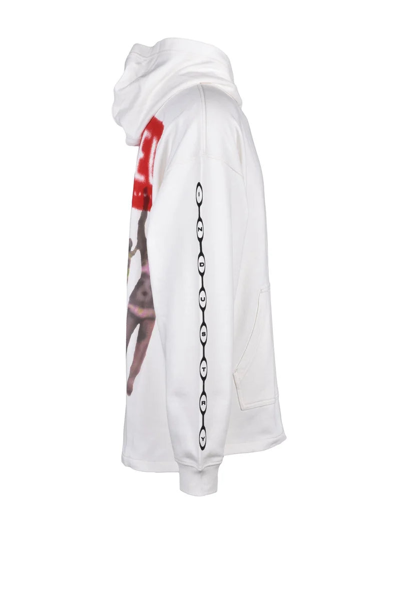 Diesel Felpa con Cappuccio - Bianco
