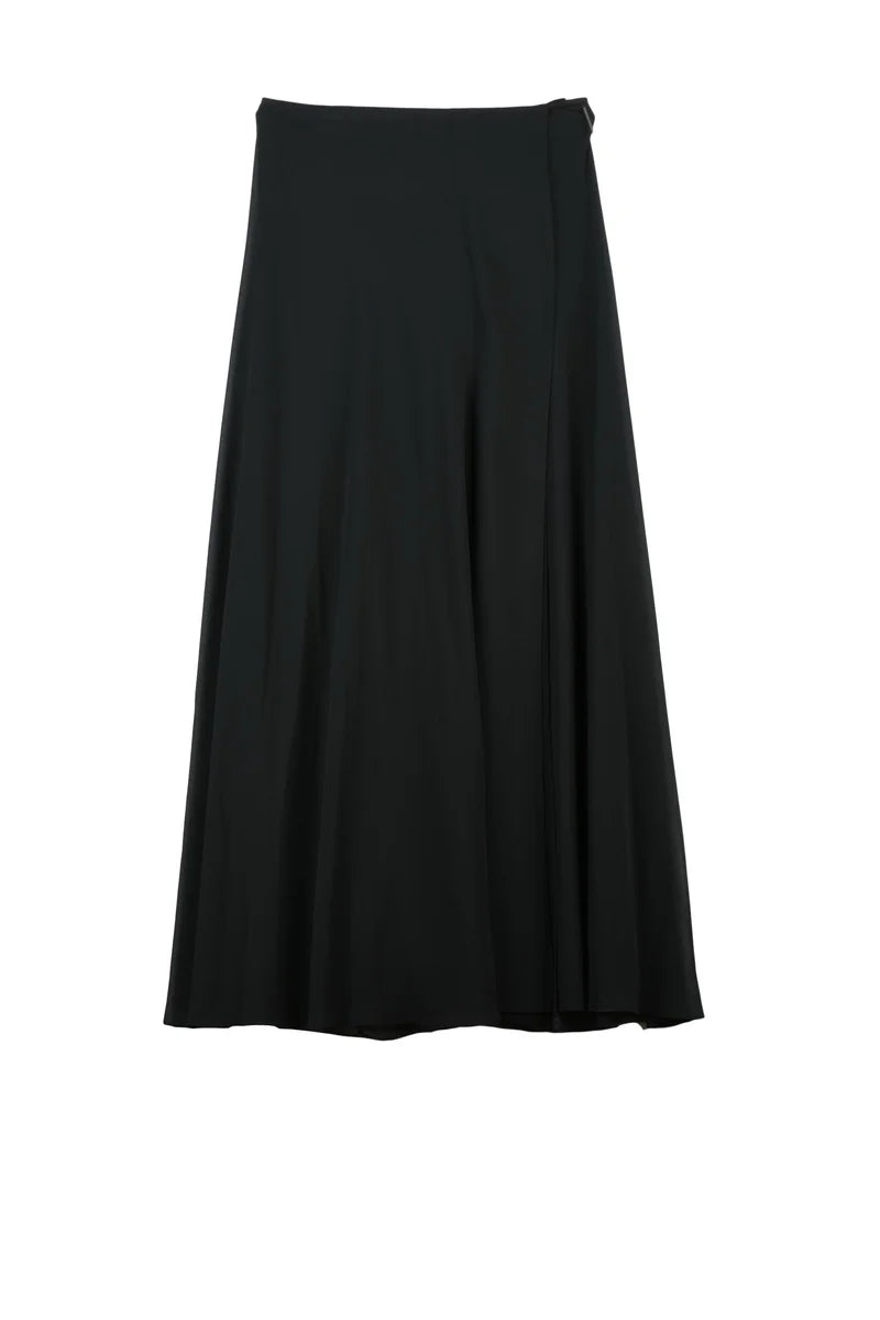 Calvin Klein Gonna Lunga in Voile - Nero