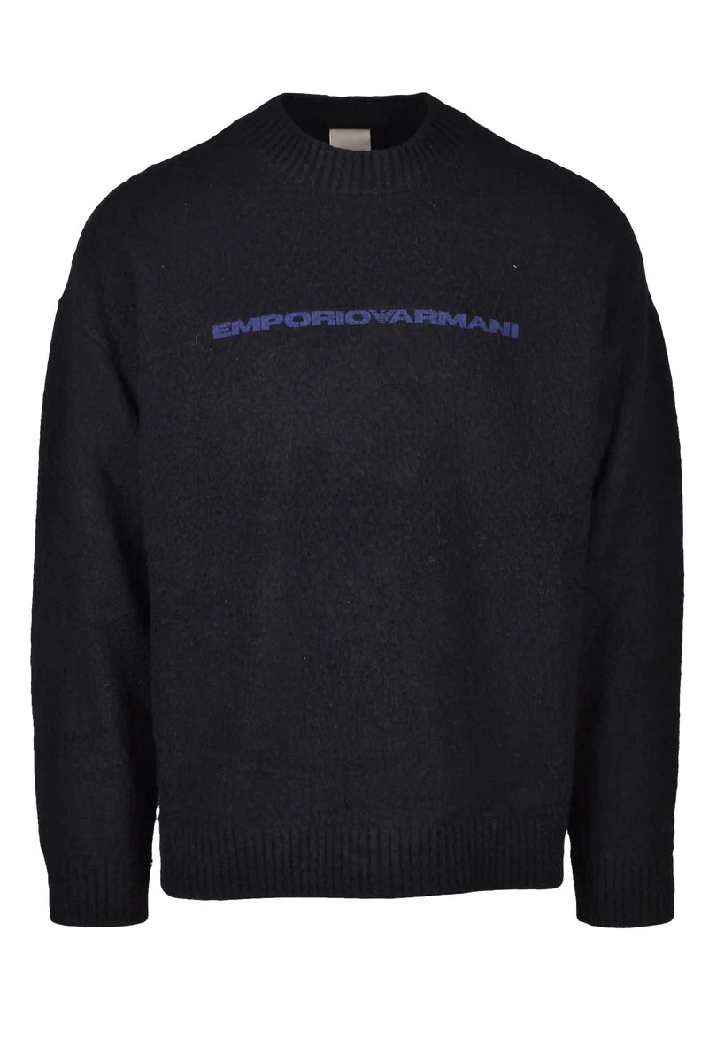 Emporio Armani Black Wool Sweatshirt