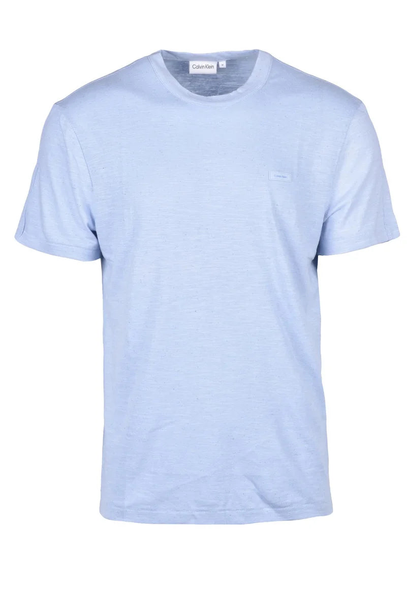 Calvin Klein T-shirt Lino Cotone - Celeste
