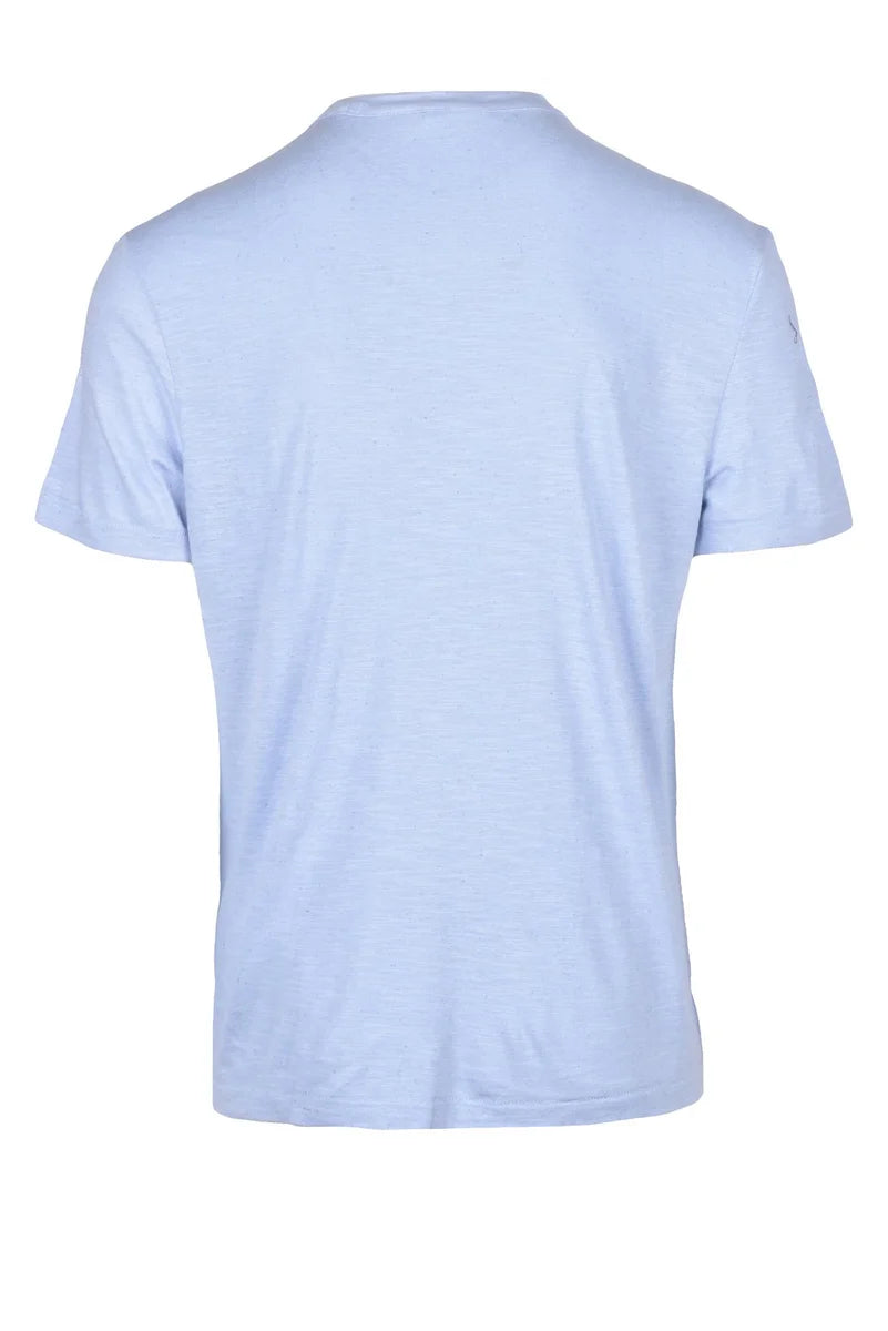 Calvin Klein T-shirt Lino Cotone - Celeste