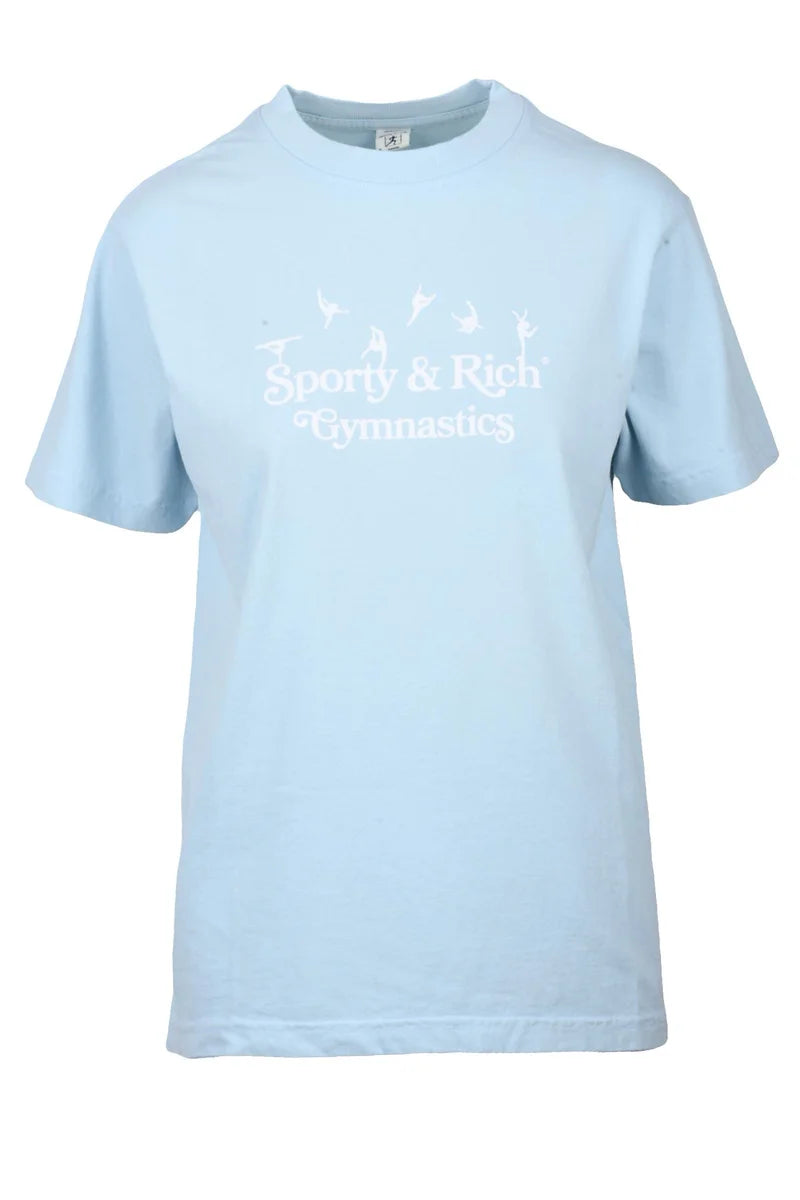 Sporty & Rich T-shirt Cotone - Celeste