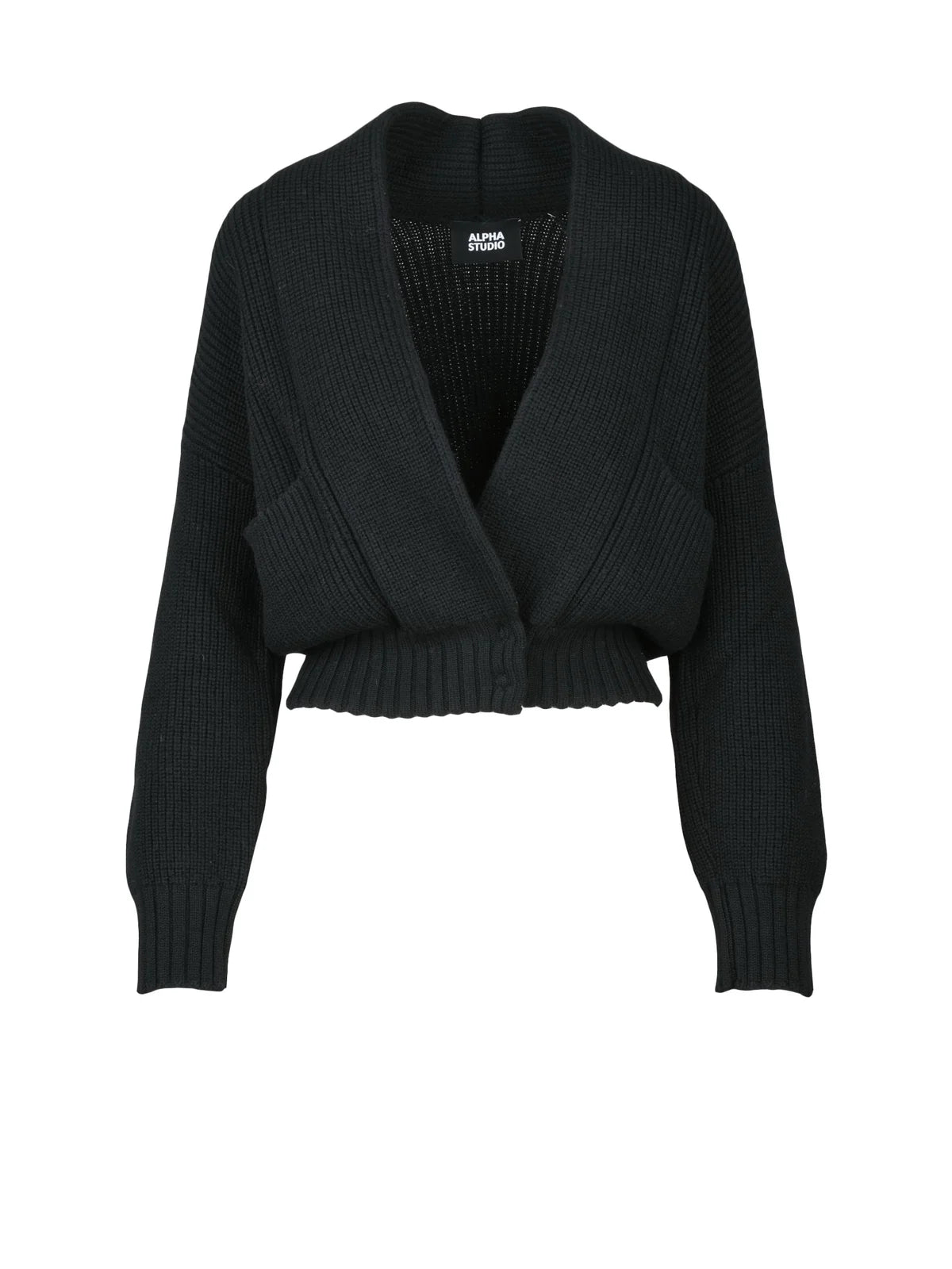 Alpha Studio Cardigan Lana Merino - Nero